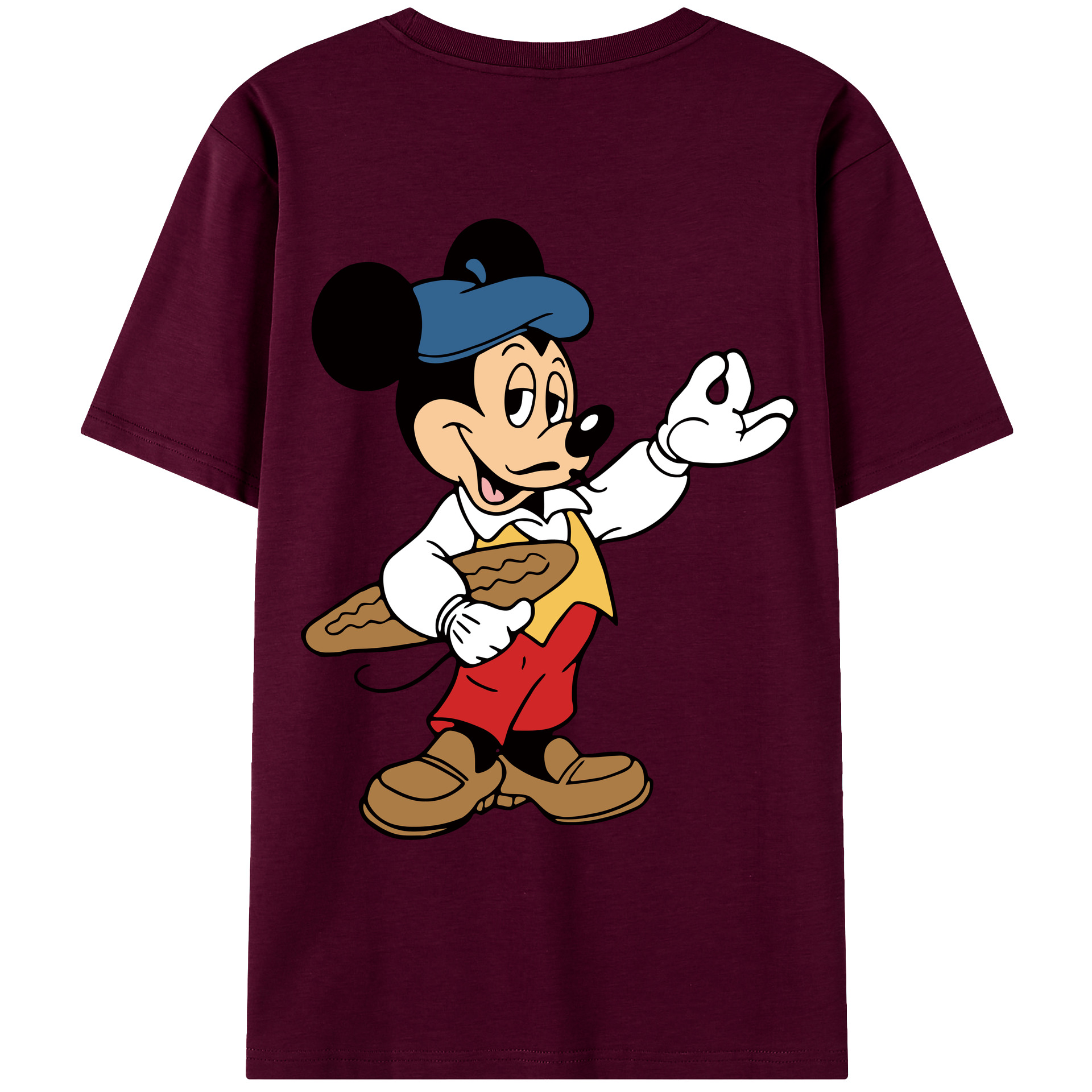 （画像用） ミッキーマウス Mickey Mouse レディース半袖Tシャツ(バックプリント)
